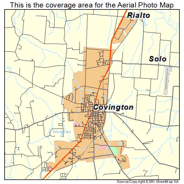 Covington, TN location map 