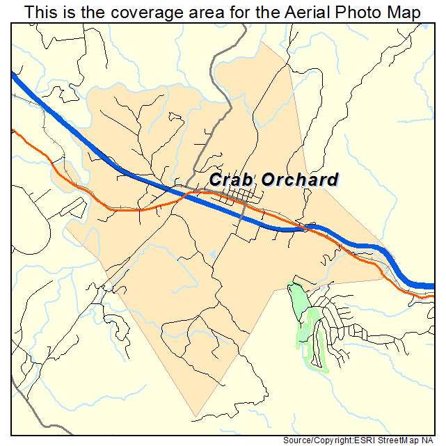 Crab Orchard, TN location map 