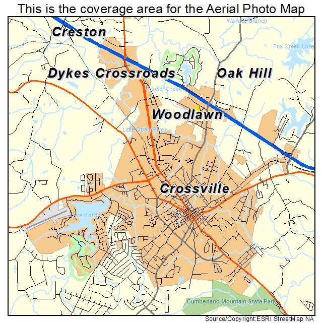 Crossville, TN location map 