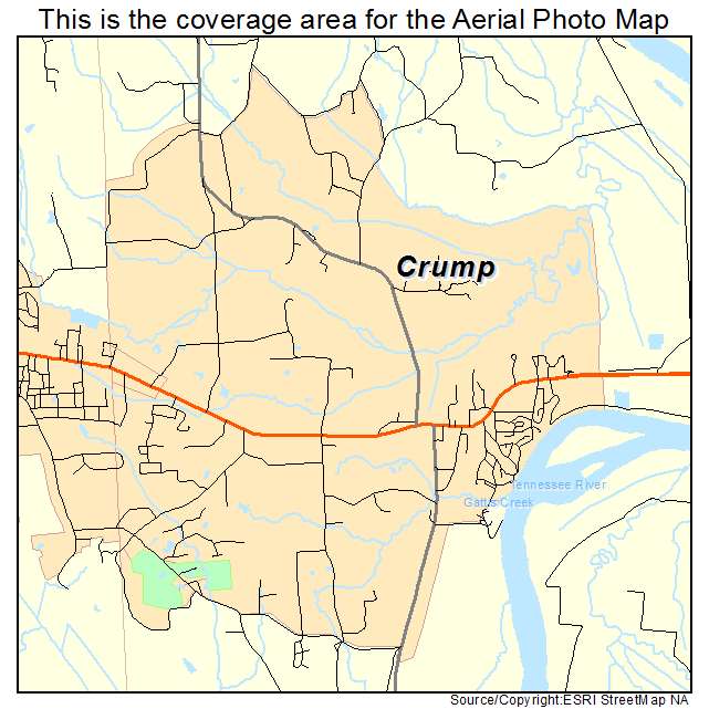 Crump, TN location map 