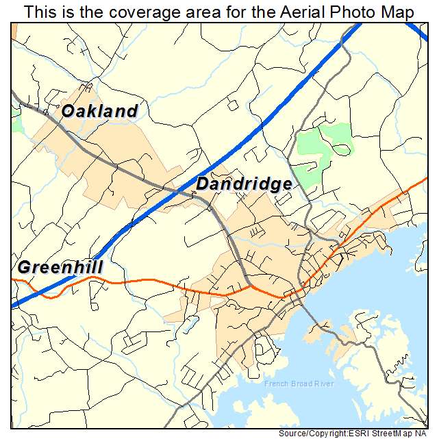 Dandridge, TN location map 