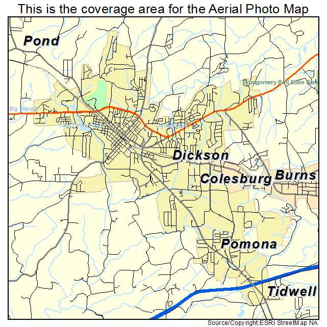 Dickson, TN location map 