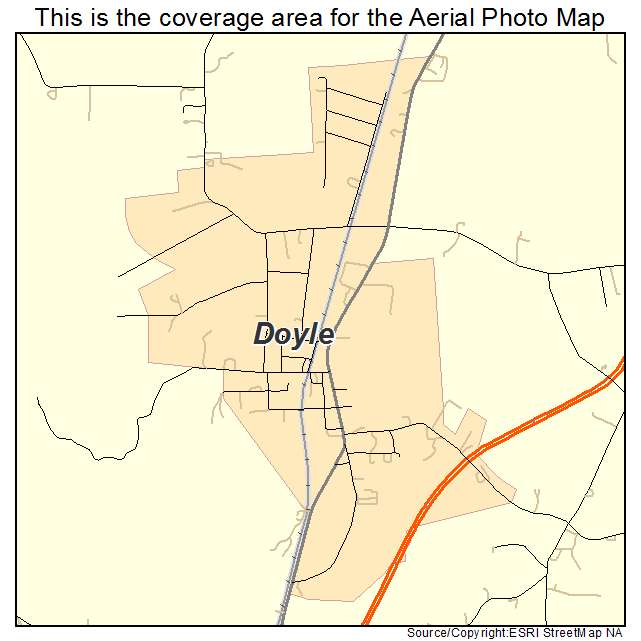 Doyle, TN location map 