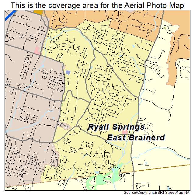 East Brainerd, TN location map 