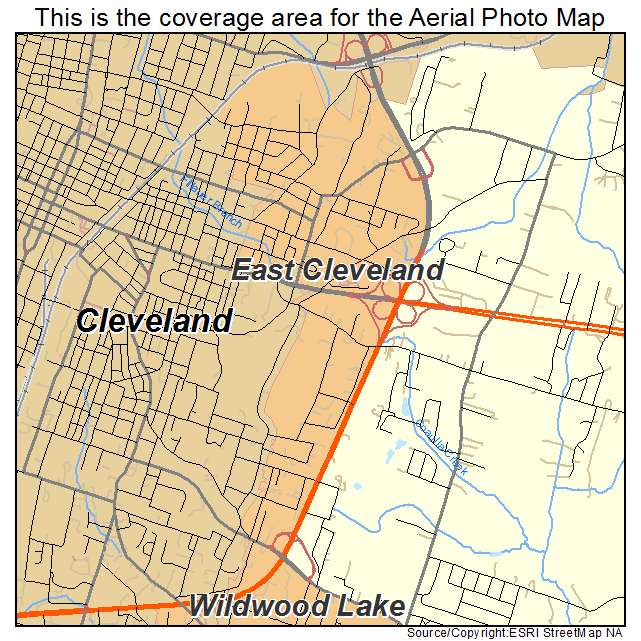East Cleveland, TN location map 