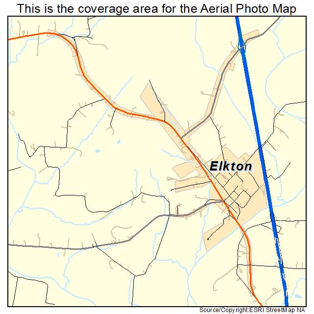 Elkton, TN location map 