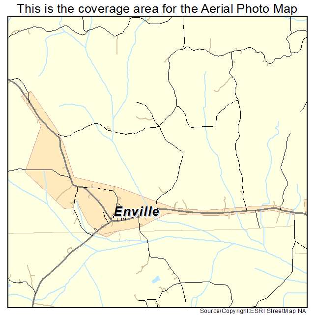 Enville, TN location map 