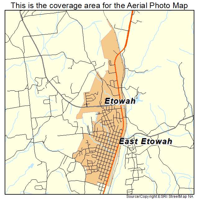 Etowah, TN location map 