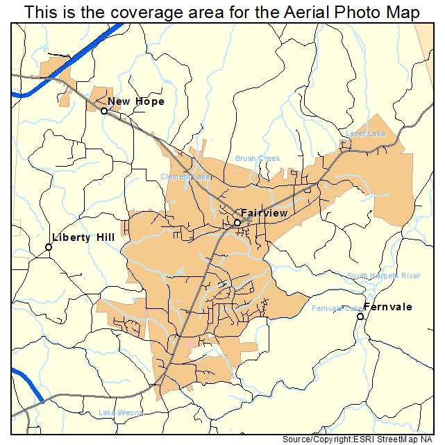 Fairview, TN location map 