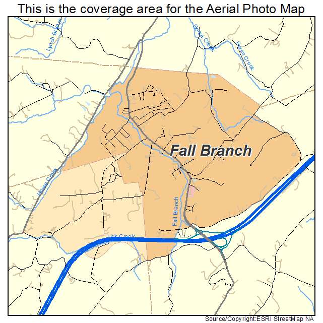 Fall Branch, TN location map 