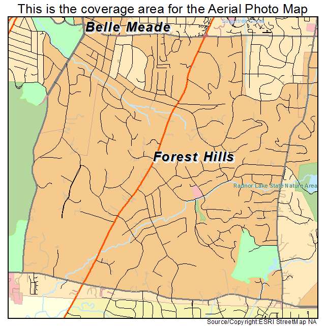 Forest Hills, TN location map 