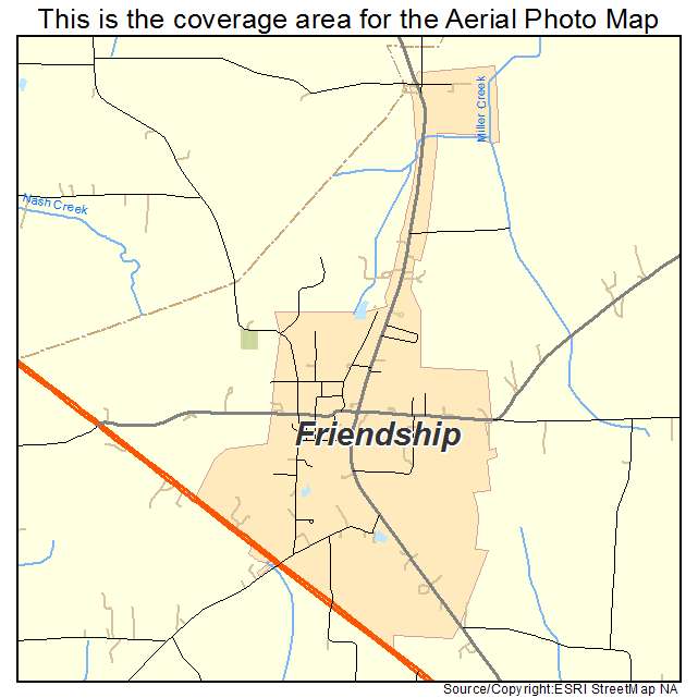 Friendship, TN location map 