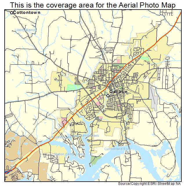 Gallatin, TN location map 