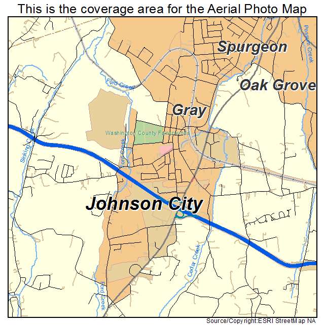 Gray, TN location map 