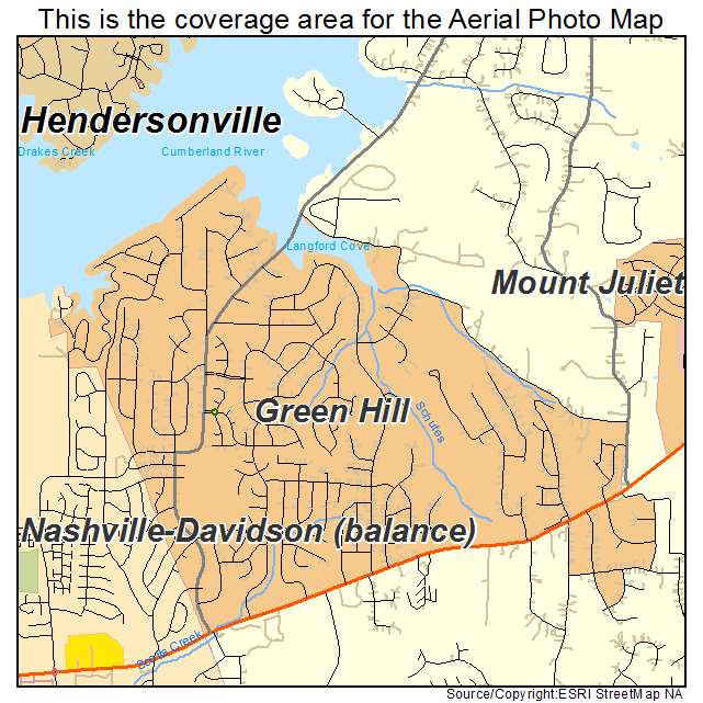 Green Hill, TN location map 