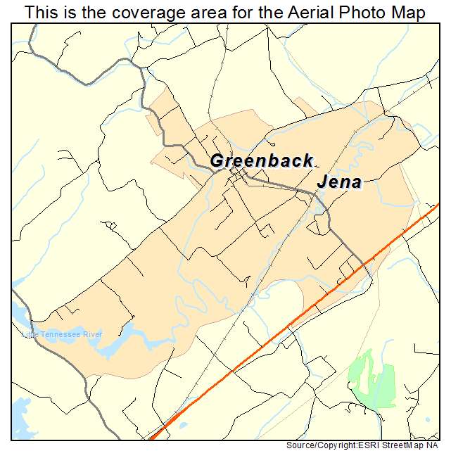 Greenback, TN location map 