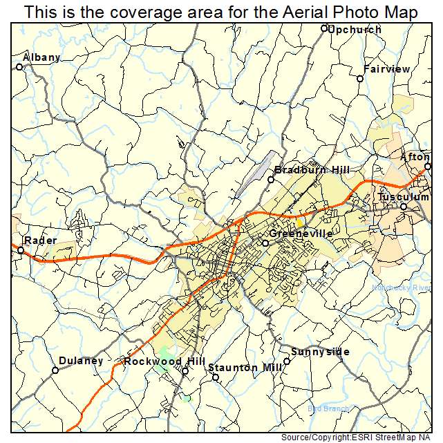 Greeneville, TN location map 