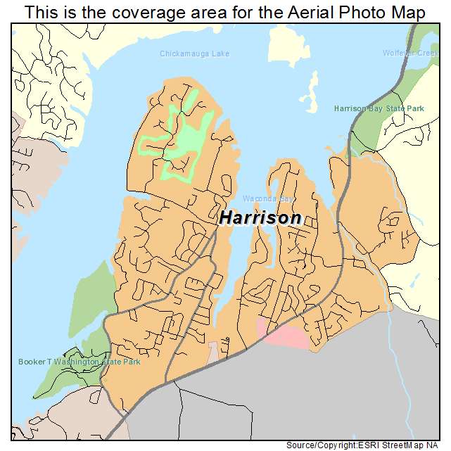 Harrison, TN location map 