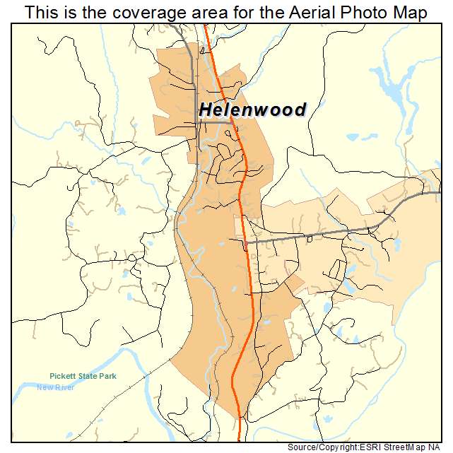 Helenwood, TN location map 