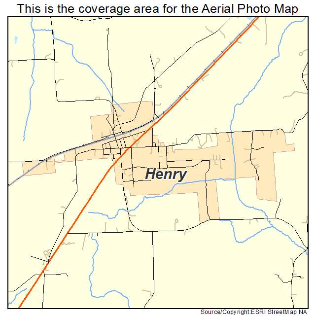 Henry, TN location map 
