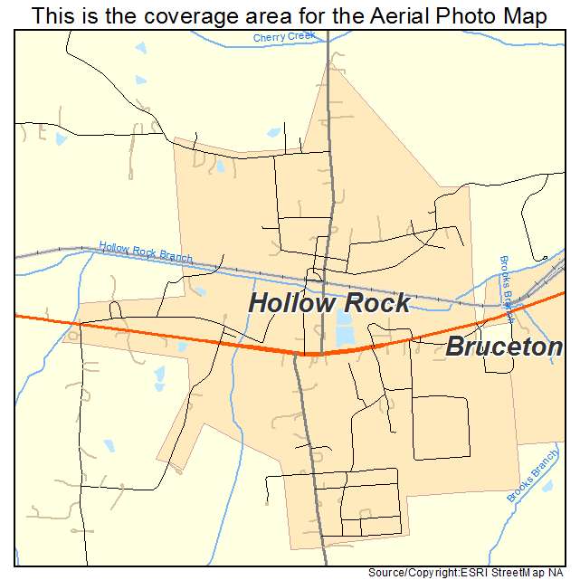 Hollow Rock, TN location map 