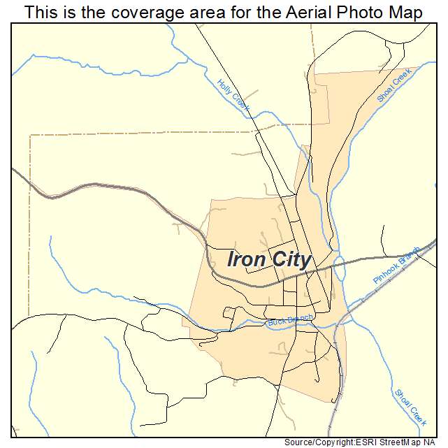 Iron City, TN location map 
