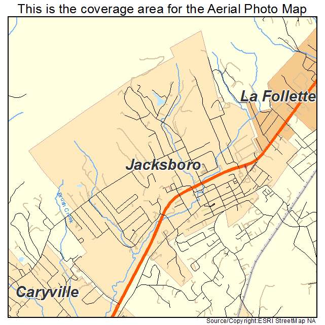 Jacksboro, TN location map 