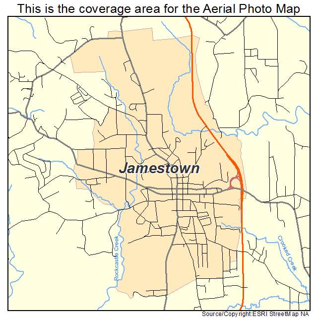 Jamestown, TN location map 