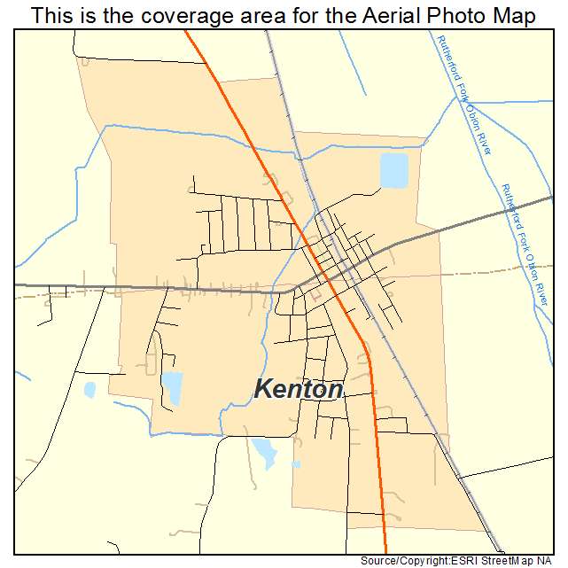 Kenton, TN location map 
