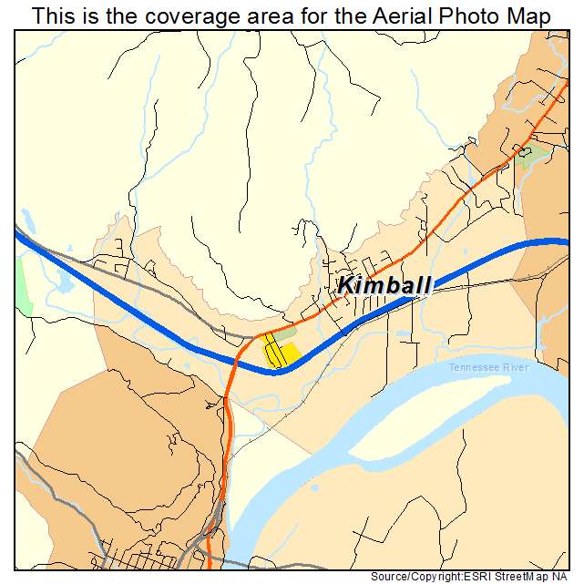 Kimball, TN location map 
