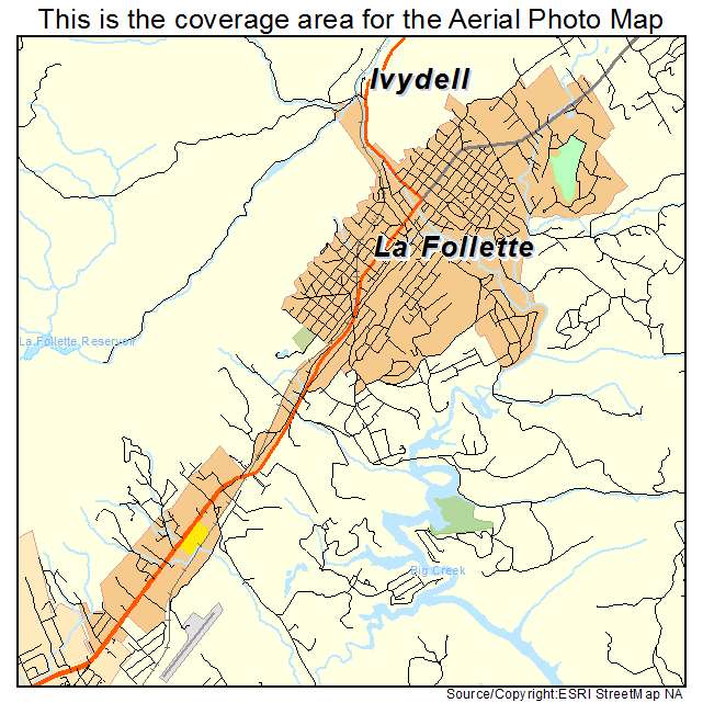 La Follette, TN location map 