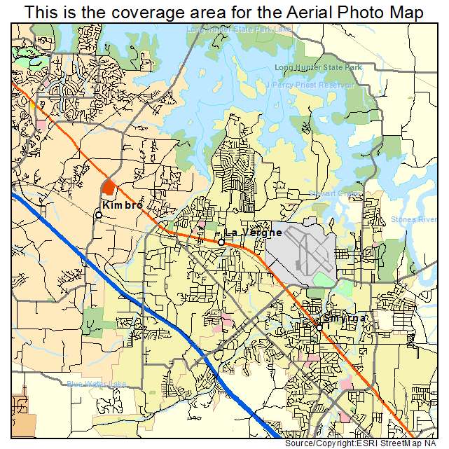 La Vergne, TN location map 