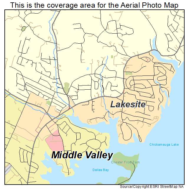 Lakesite, TN location map 