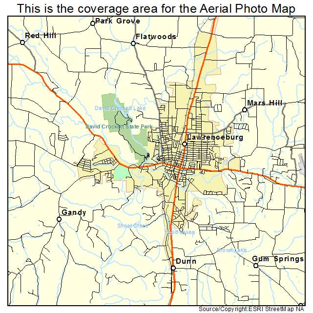 Lawrenceburg, TN location map 