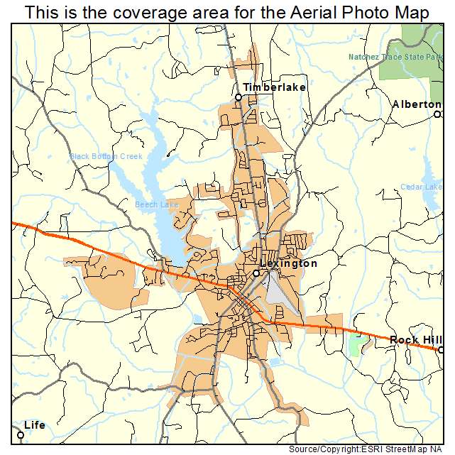 Lexington, TN location map 