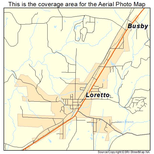 Loretto, TN location map 
