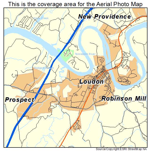 Loudon, TN location map 