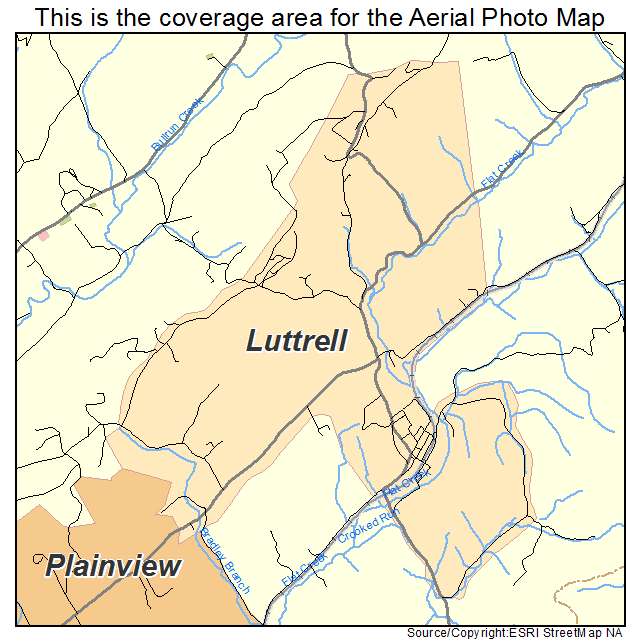 Luttrell, TN location map 