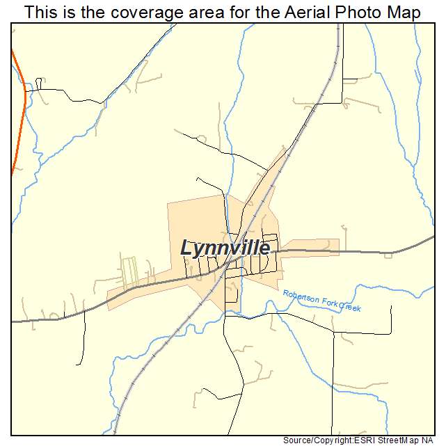 Lynnville, TN location map 