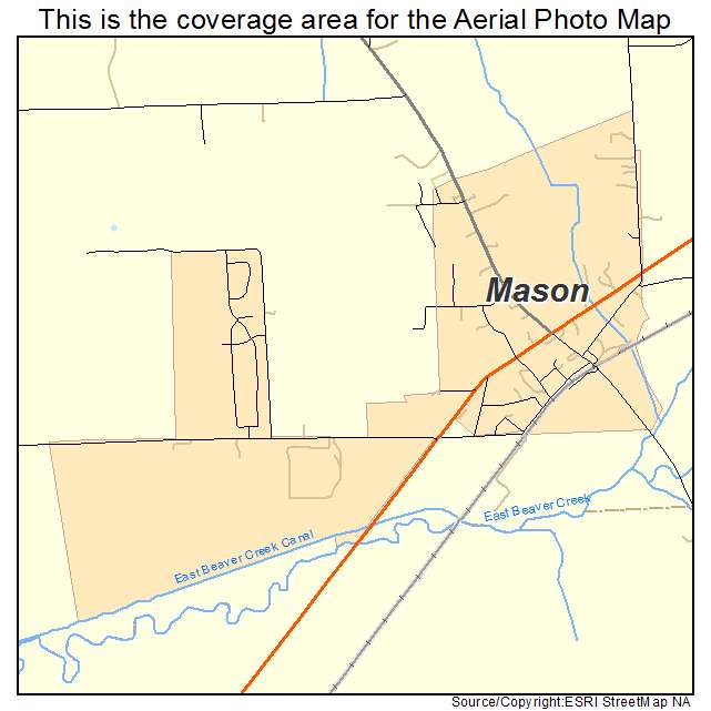 Mason, TN location map 