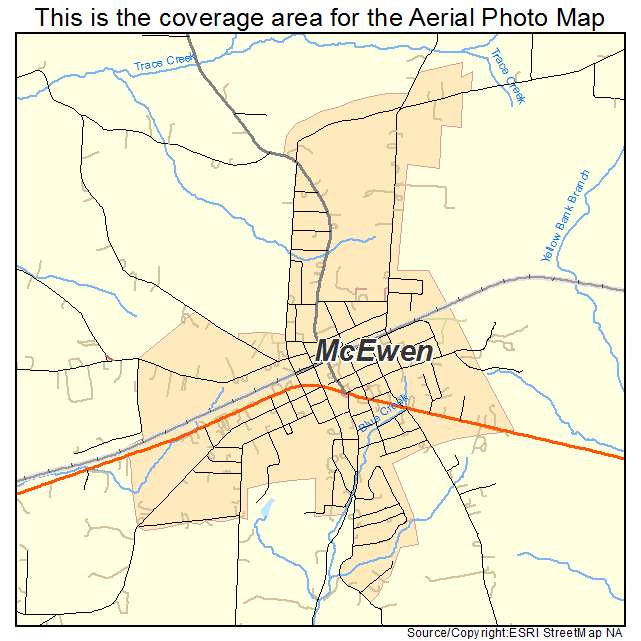 McEwen, TN location map 