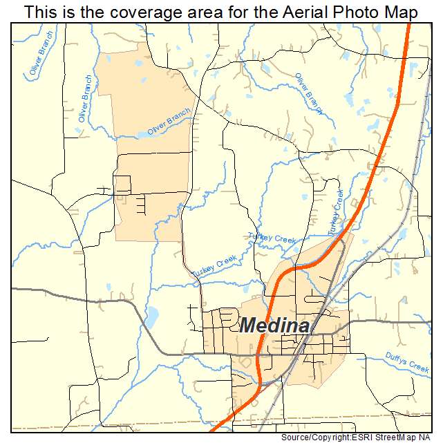 Medina, TN location map 