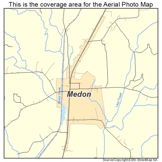 Medon, TN location map 