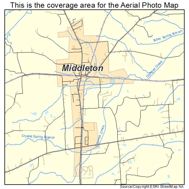 Middleton, TN location map 