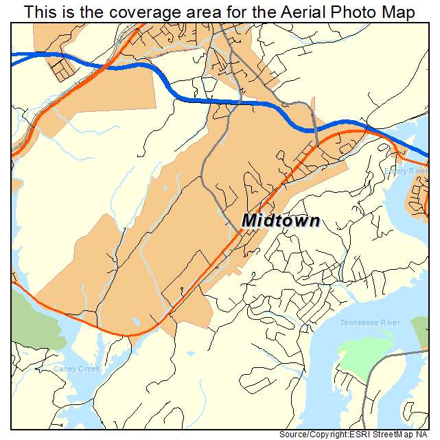 Midtown, TN location map 