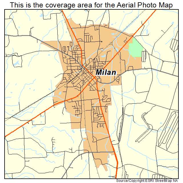 Milan, TN location map 