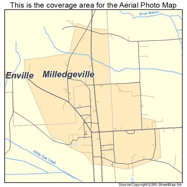 Milledgeville, TN location map 