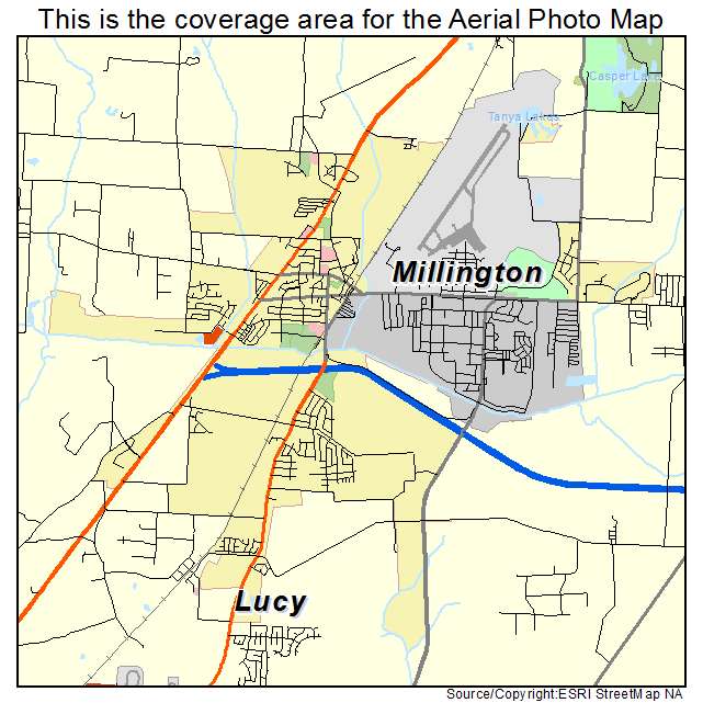 Millington, TN location map 