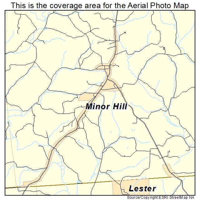 Minor Hill, TN location map 