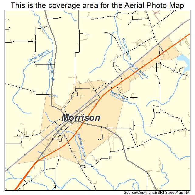 Morrison, TN location map 